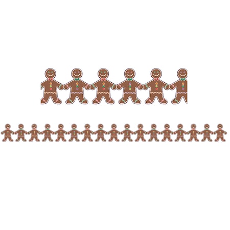Hygloss Products Gingerbread Men Classroom Borders, 36 Feet/Pack, PK6 33608